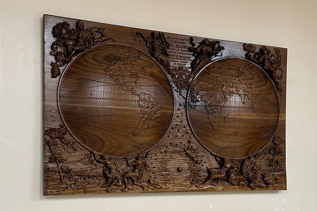 Custom Machined 3D Wall Art available in Exotic Woods
